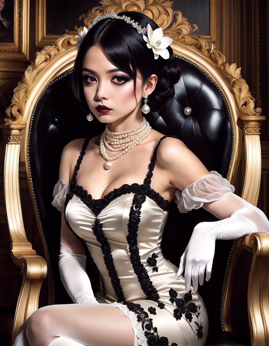Indonesian Goth Woman Portrait in Photorealism