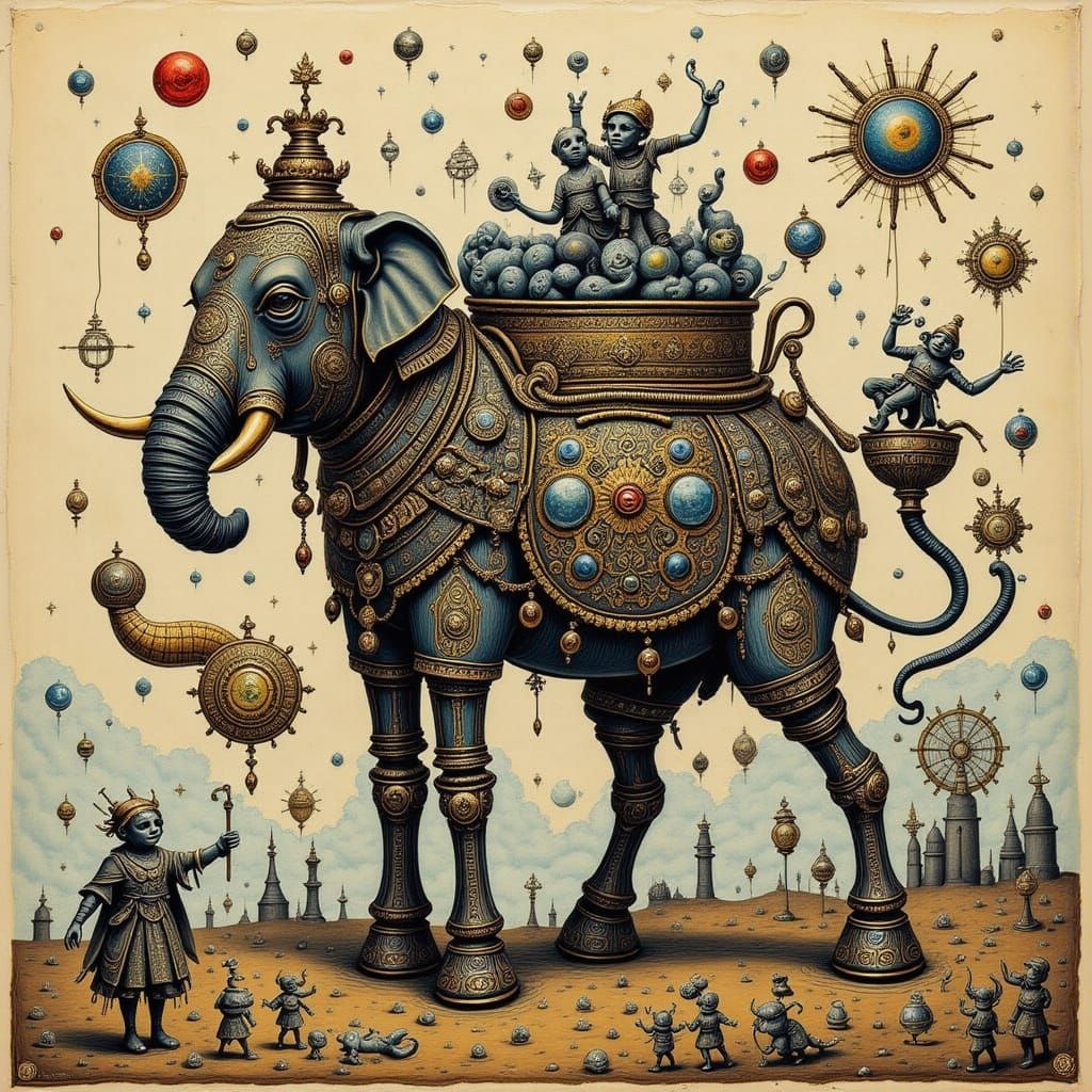 Abstract Kinetic Soul Elephant Tea