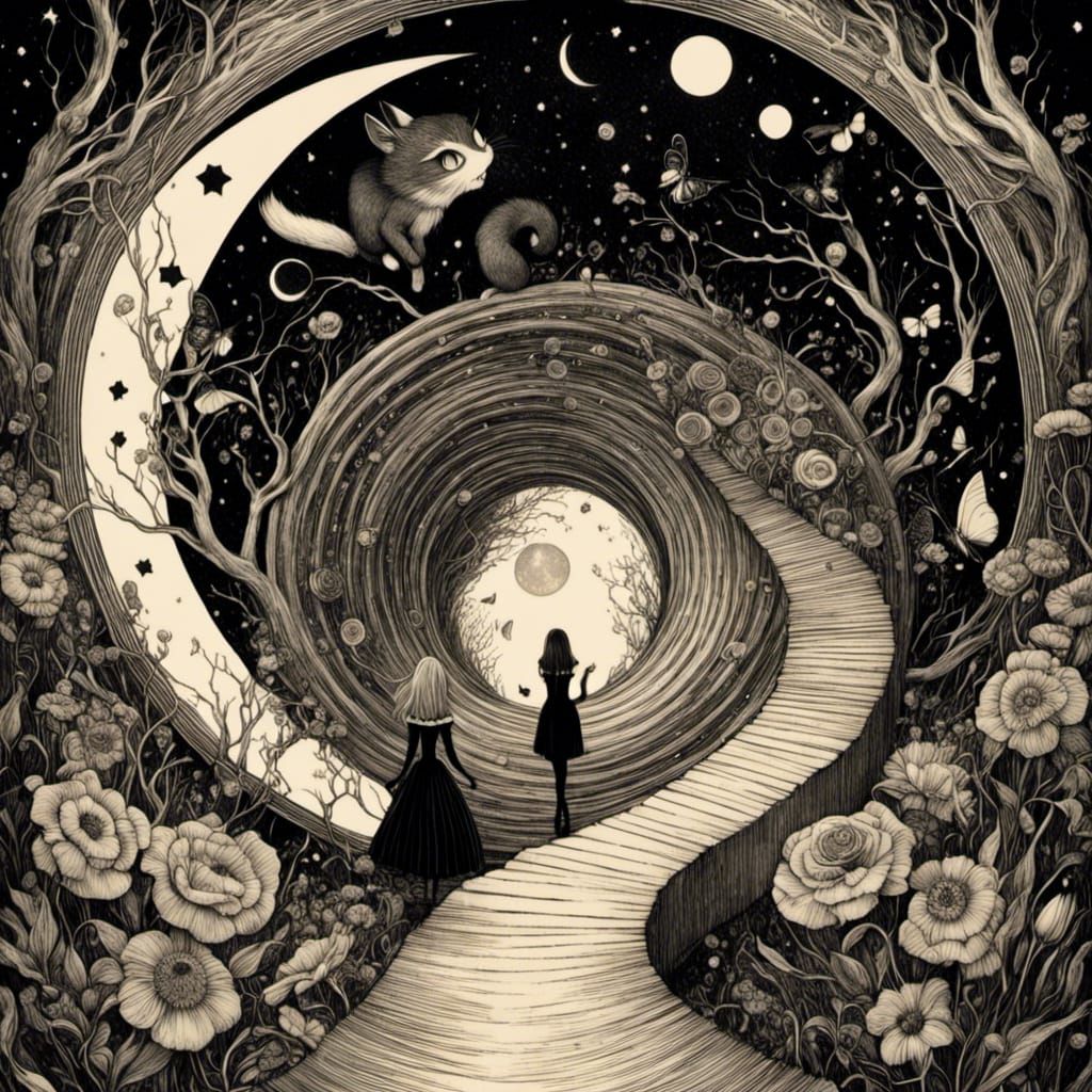 Gothic Alice in Wonderland Dreamscape