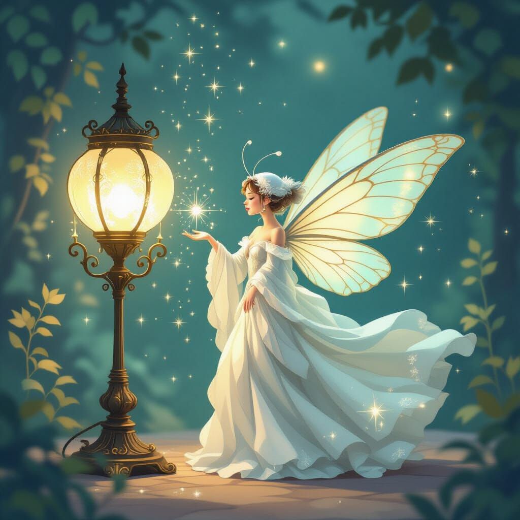 Ethereal Moth Spirit Sprinkling Starlight Dust