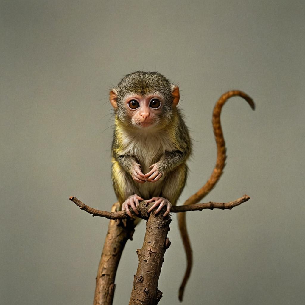 The smallest genuine monkey, the pygmy marmoset ithe smalles...