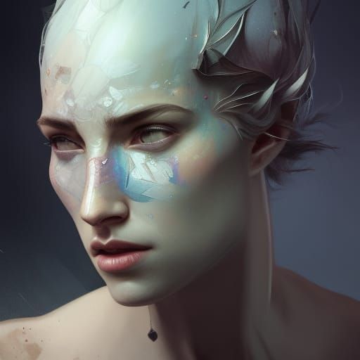 Detailed Portrait with Dynamic Lighting in Digital Art Style