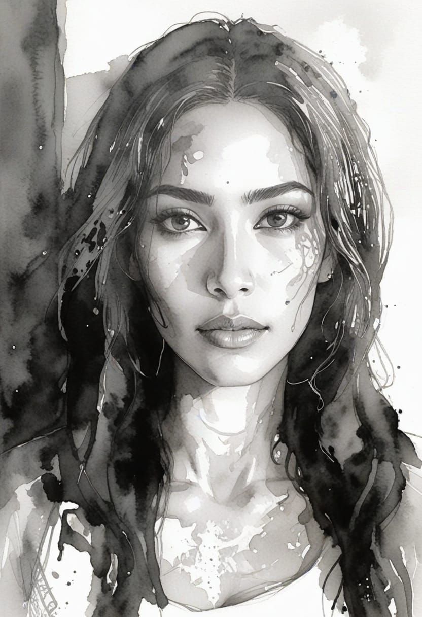 Arabic Woman in Whimsical Window Scene