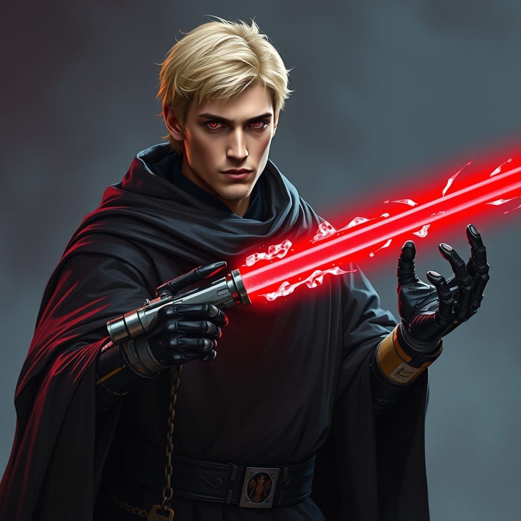 Fantasy Warrior with Blaster and Lightsaber