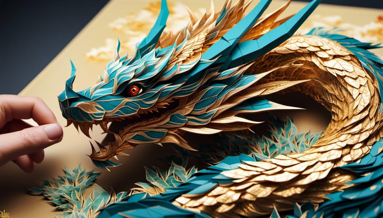 Origami masterpiece Ryujin 3.5 dragon god