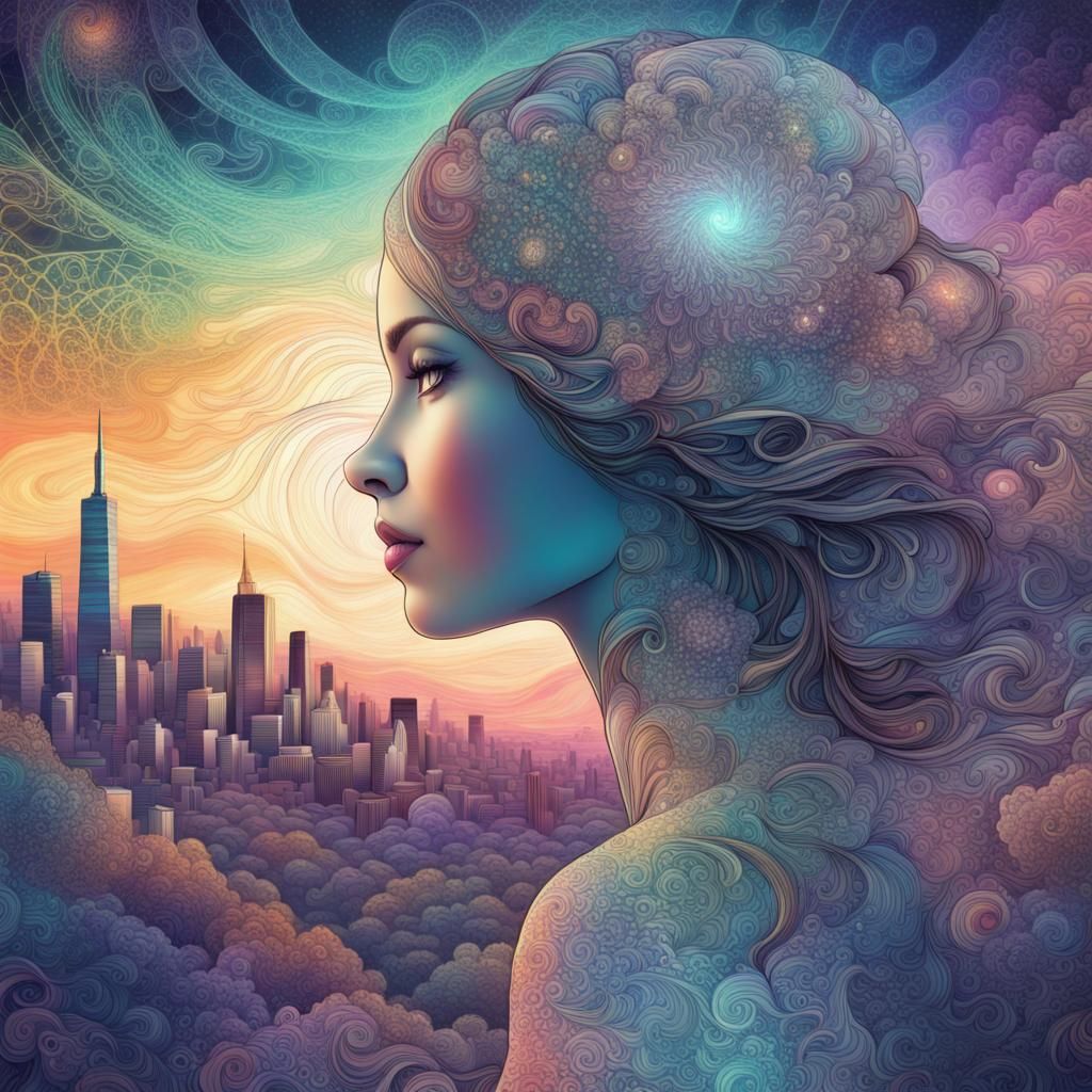 "a woman looking down