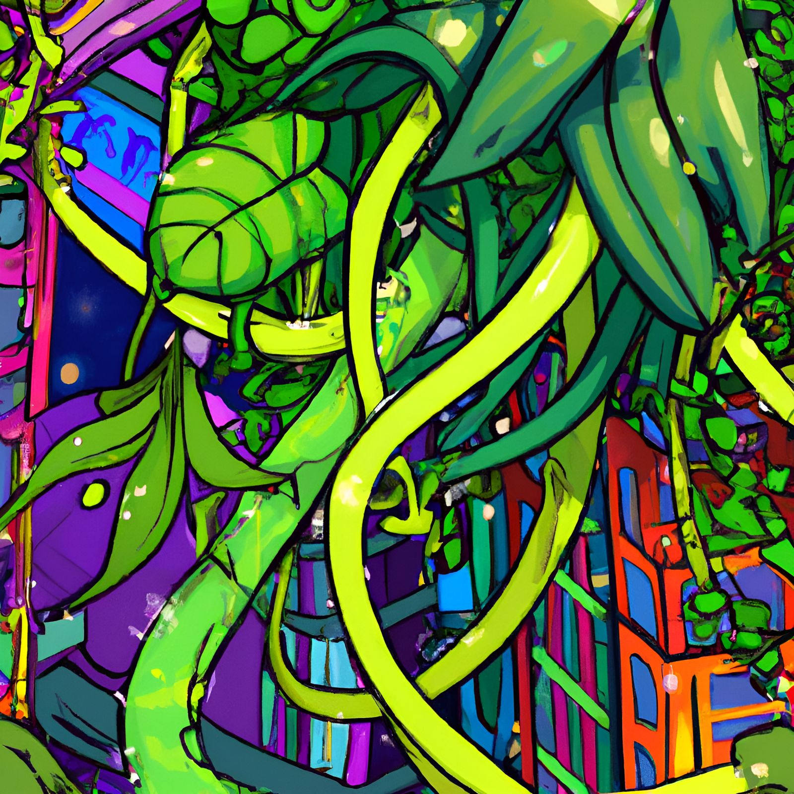 Biopunk City of the Future: Ecological Green Design