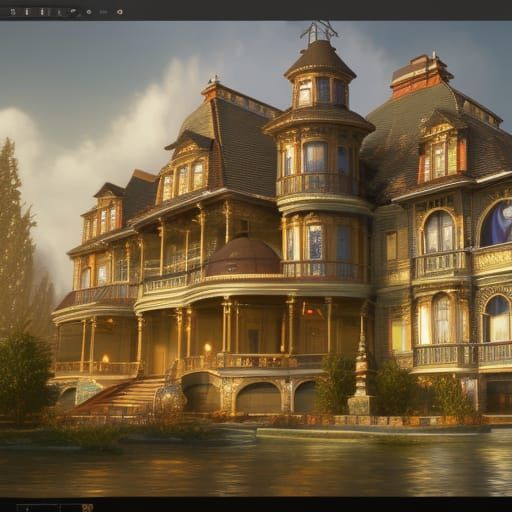 Luxury Victorian Hall in Detailed Matte Painting