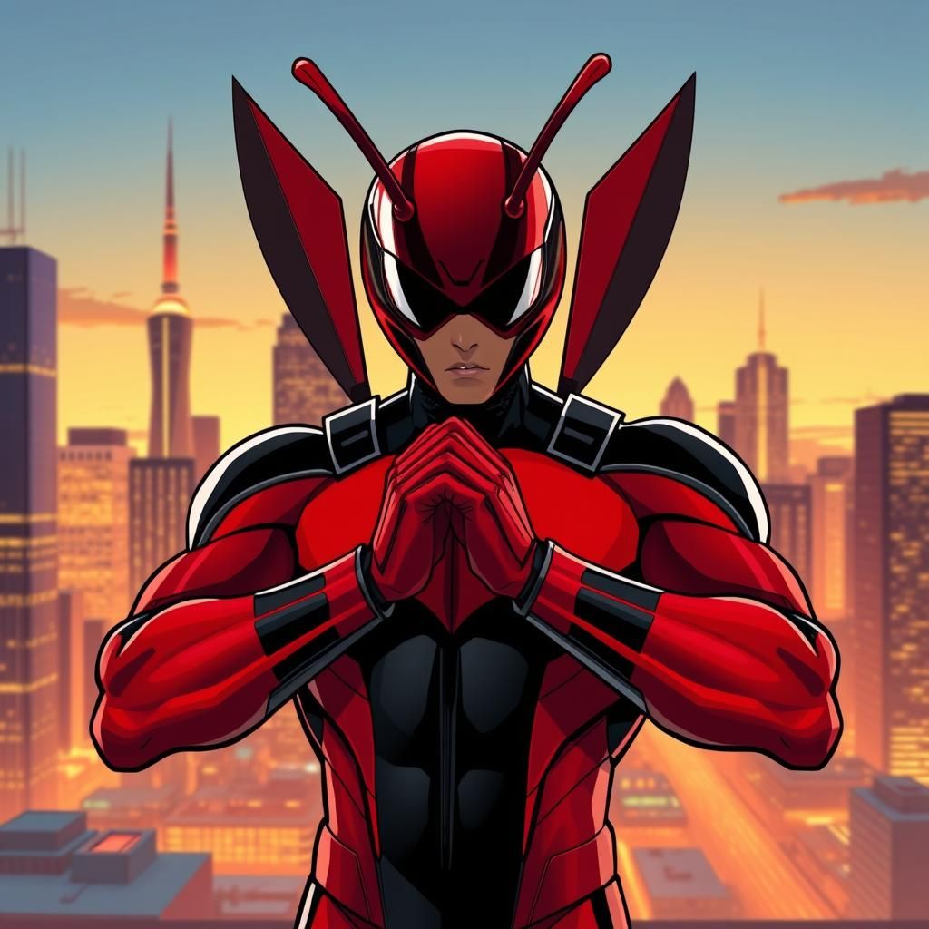 Red Hornet Guy, Comic Book Superhero in Metropolis