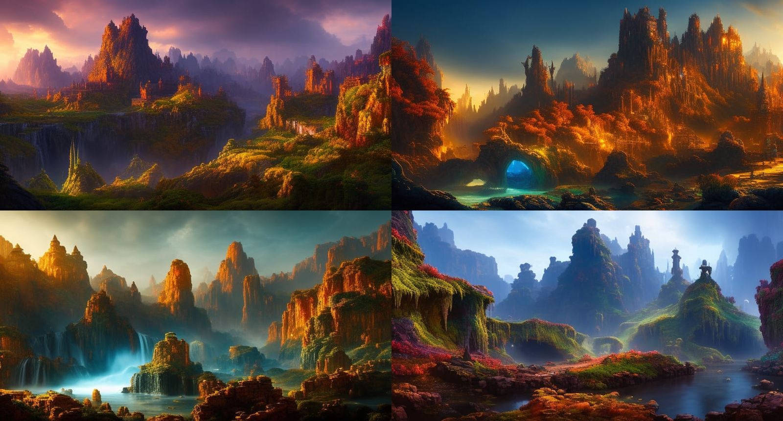 Underground Mining Cave with Art Nouveau Architecture