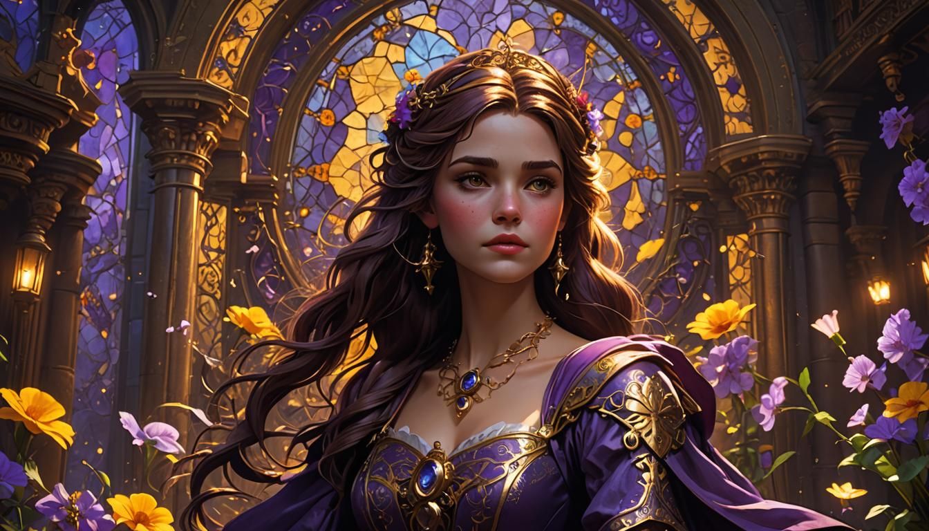Hyperdetailed Belle Disney Portrait in Dark Fantasy Style