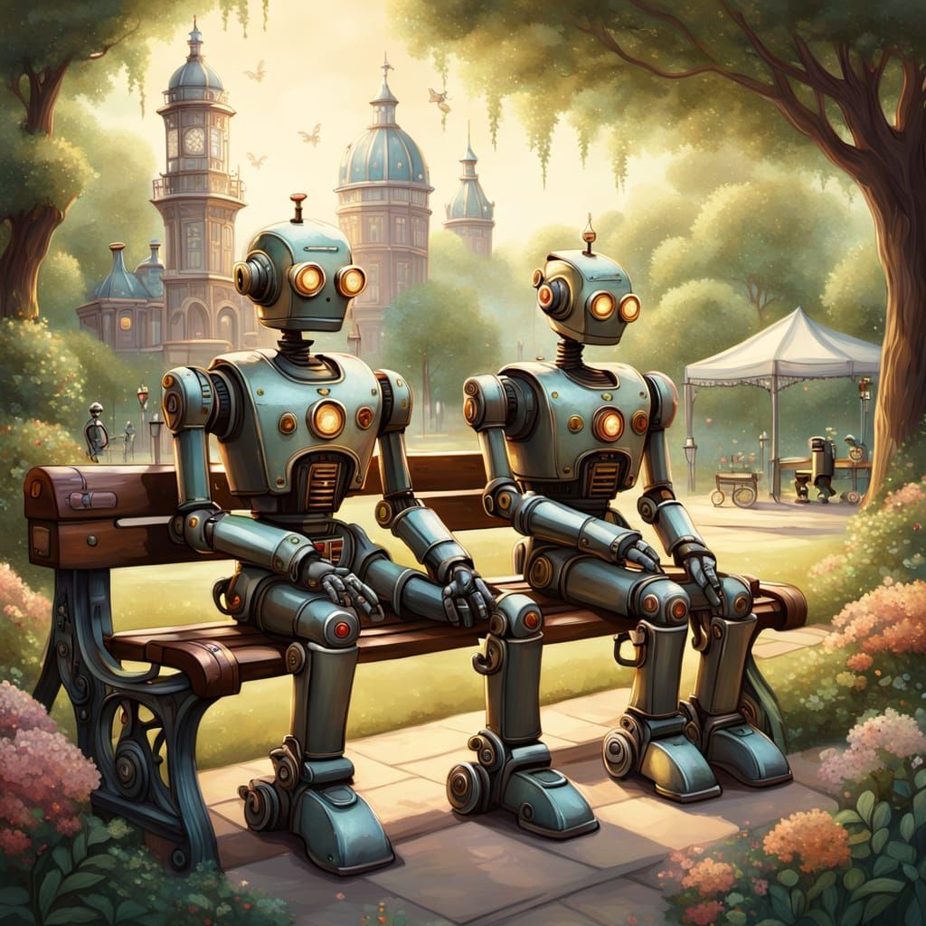 Robots Sharing Data Stream in Victorian Style