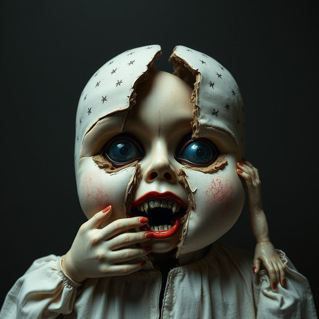 Surreal Broken Doll Façade Reveals Inner Horror