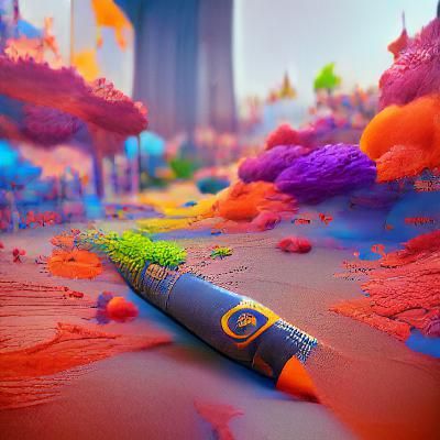 Detailed Crayon Art: Fantastical Matte Painting