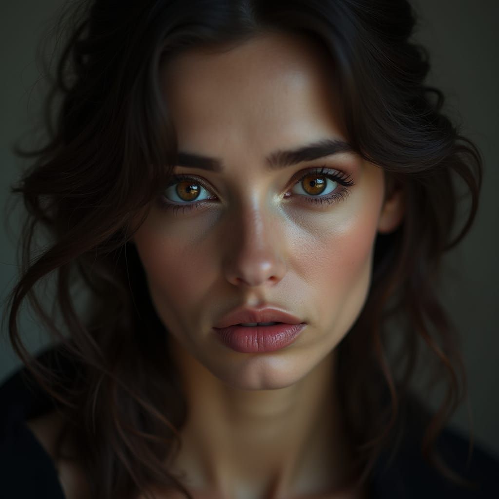 Serbian Woman's Enigmatic Gaze