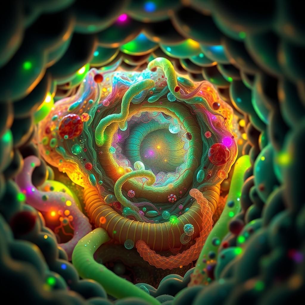 Surreal Microscopic World Inside the Colon