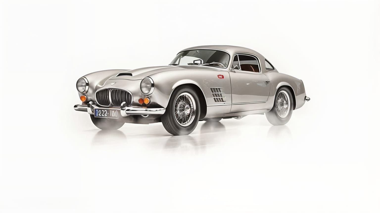 1953 Pegaso Sports Car in Rainy Night Forest