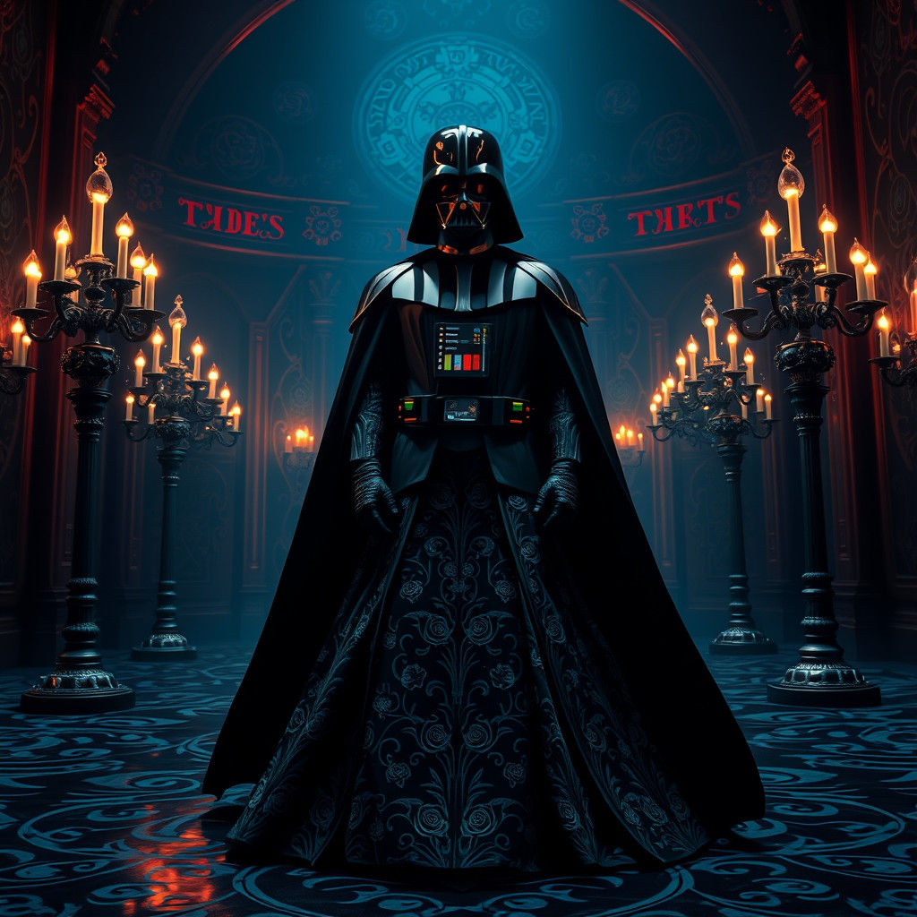 Darth Vader in Gothic Fairy Tale Ballroom