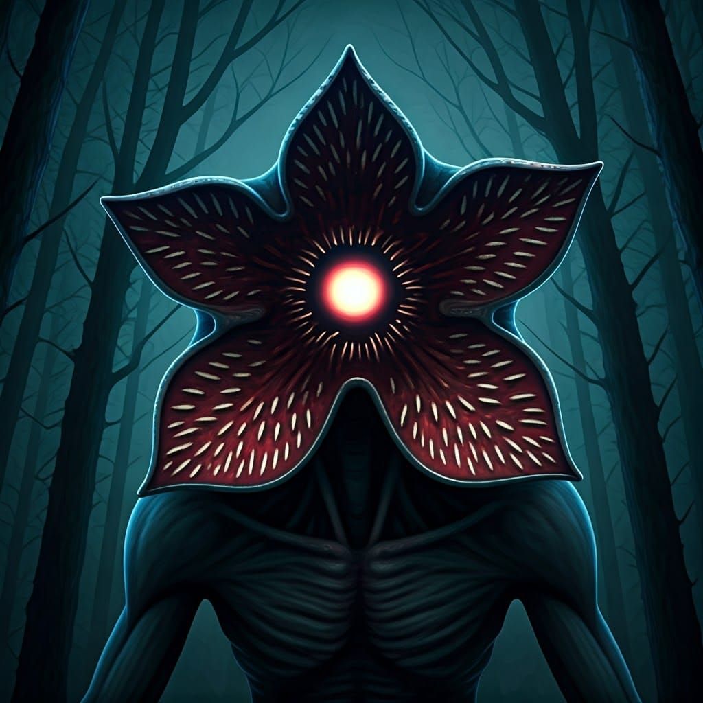Surreal Stranger Things Demogorgon Emerges from the Dark Ups...