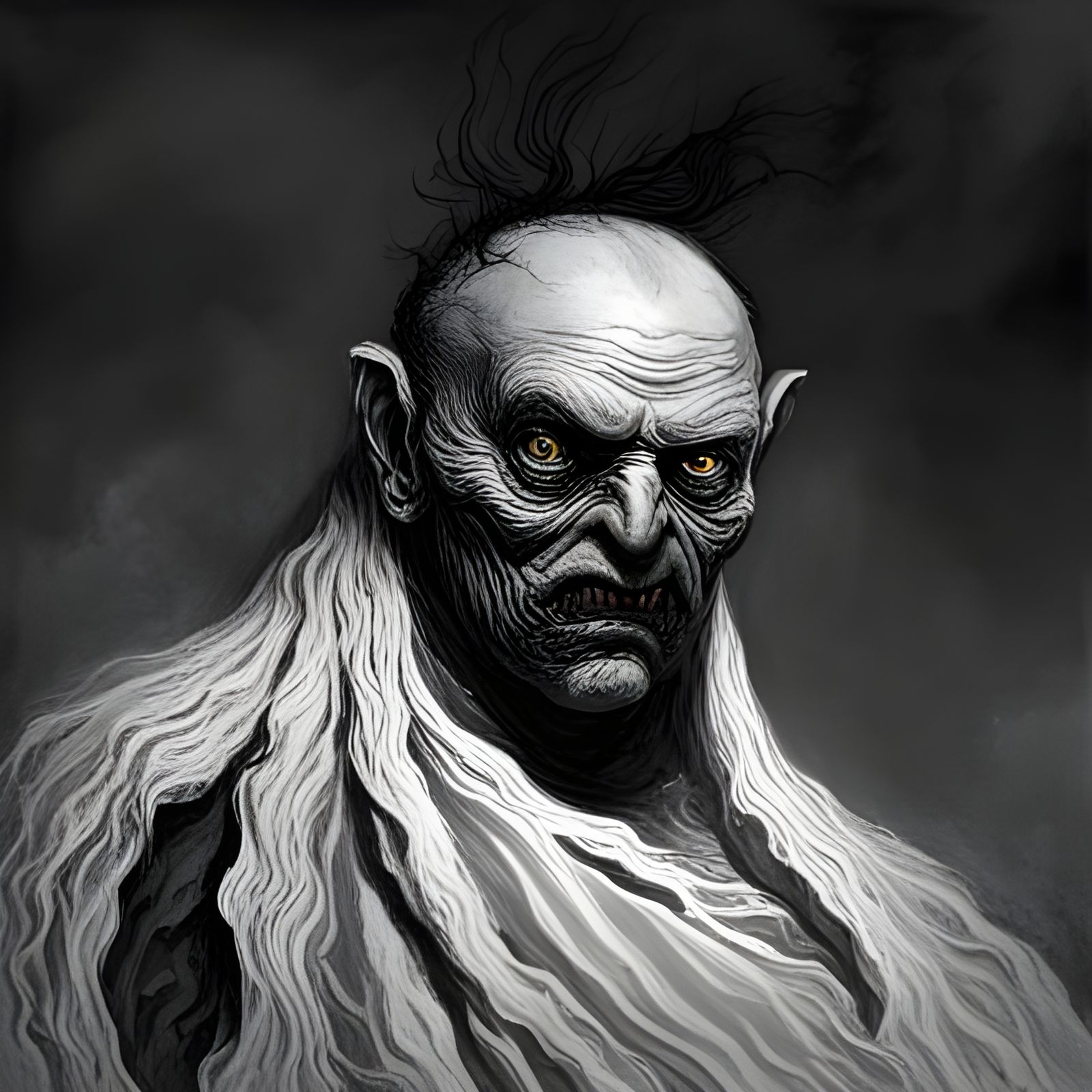 Nightmarish Deformed Monster in Horror Style