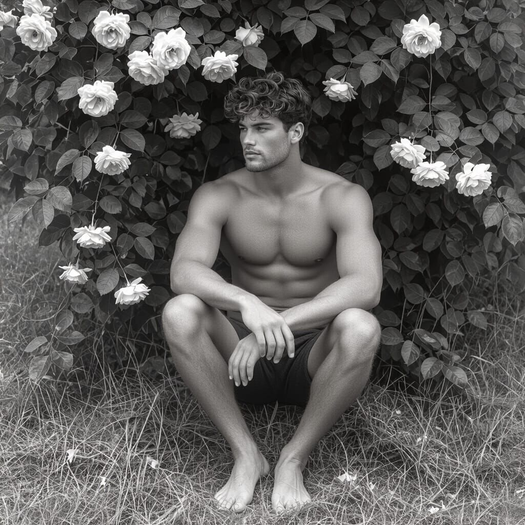 Shirtless Gay Men: Black and White Photography