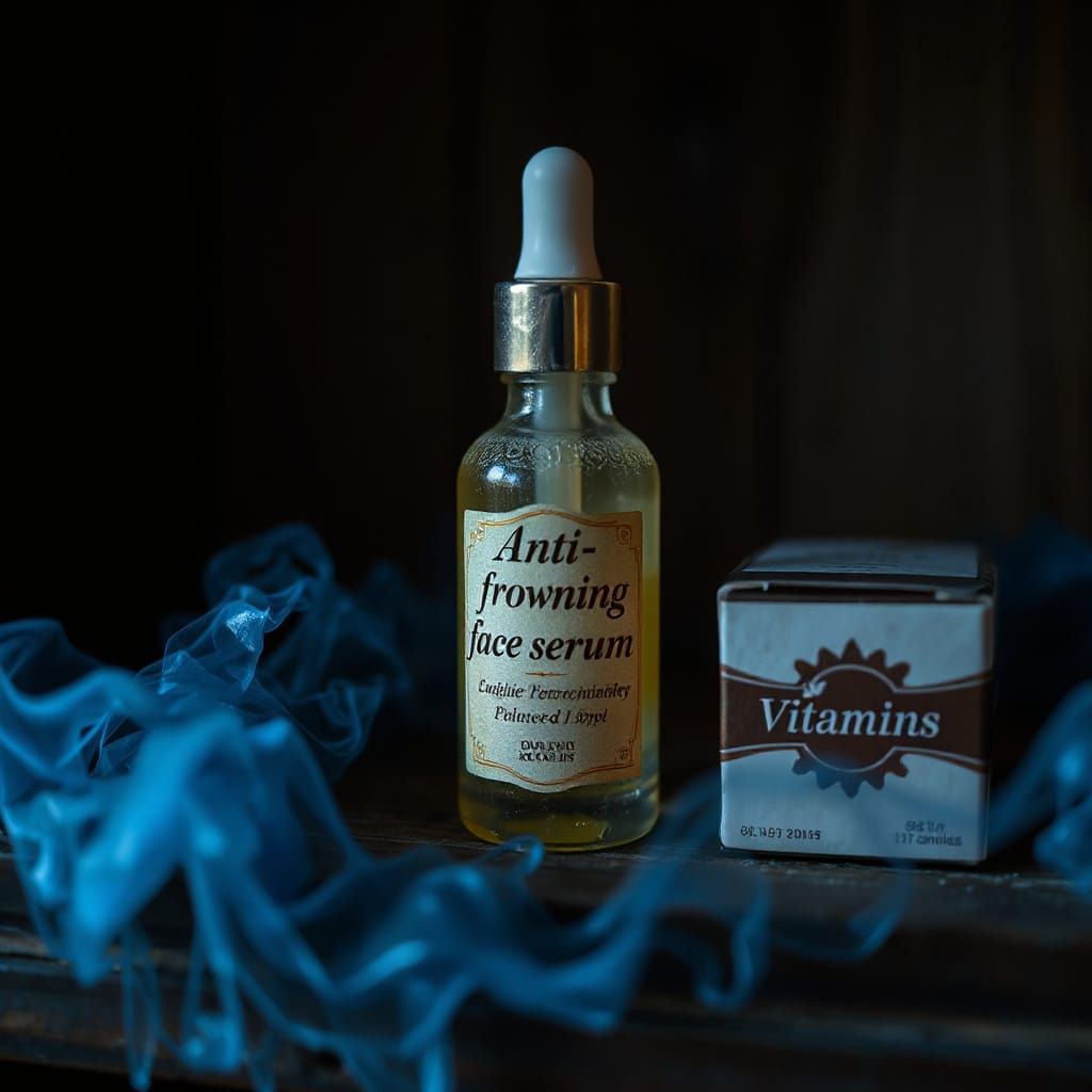 Elegant Dropper Bottle on Wooden Shelf