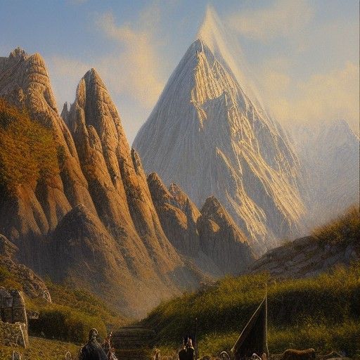 Gondor in Oil Painting Style