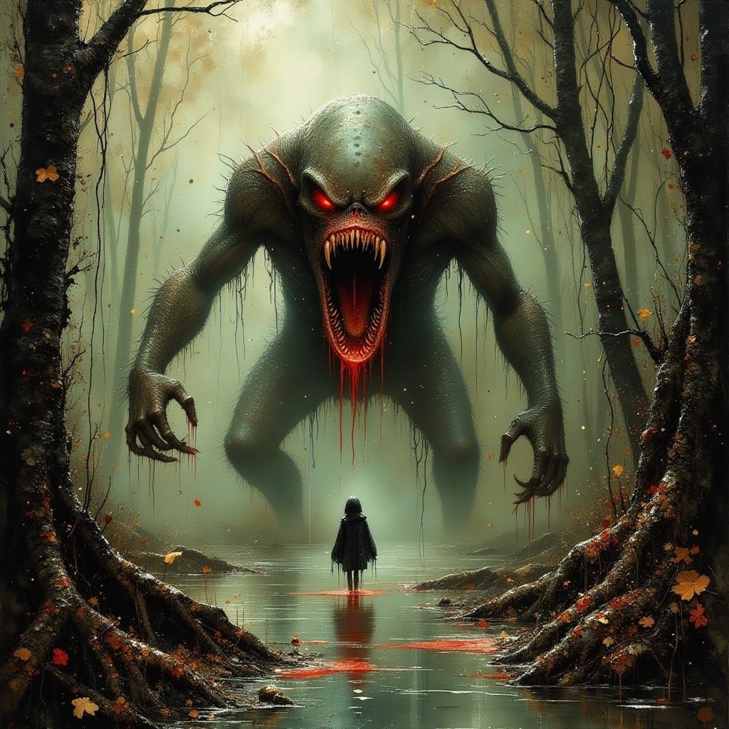 Sinister Fungus Creature Emerges From Grimy Swamp