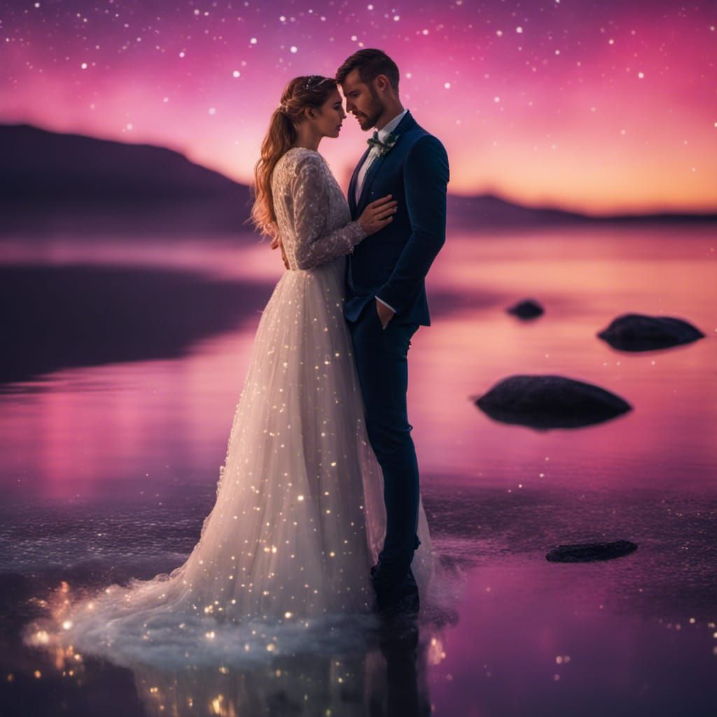 Aurora Wedding: Couple Gazing at the Northern Lights