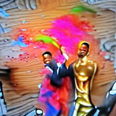 Colorful Depiction of Will Smith Oscars Slap