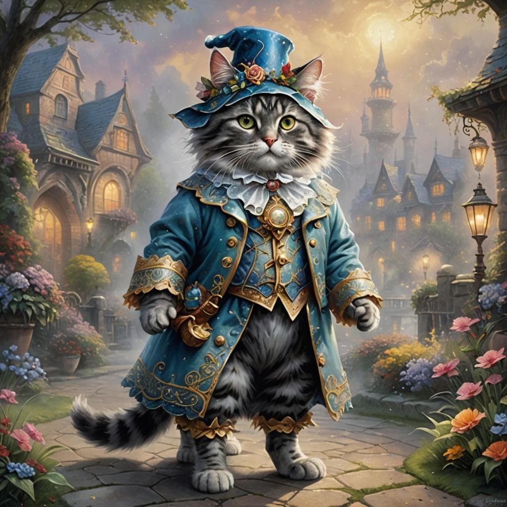 Cat in Costume: Ethereal Fantasy Art