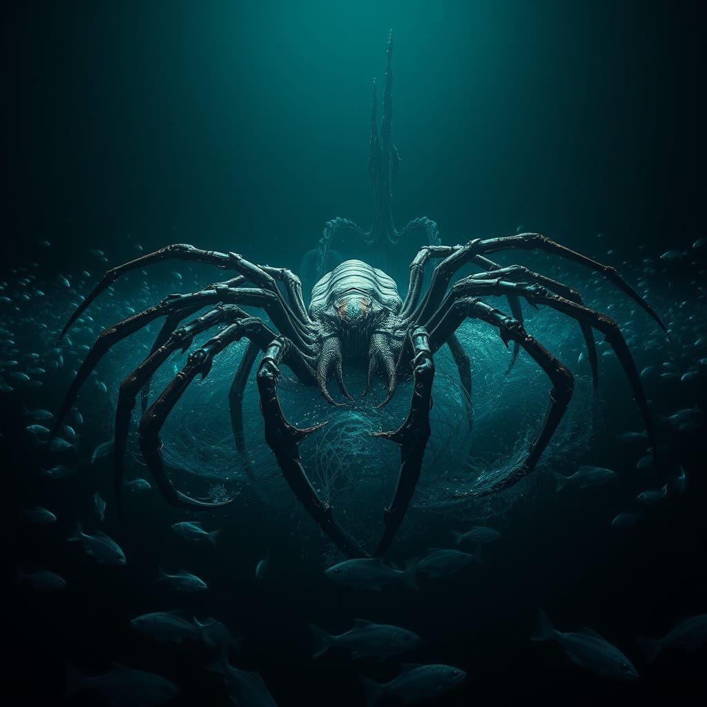 Alien Ocean Monster Emerges from Dark Depths
