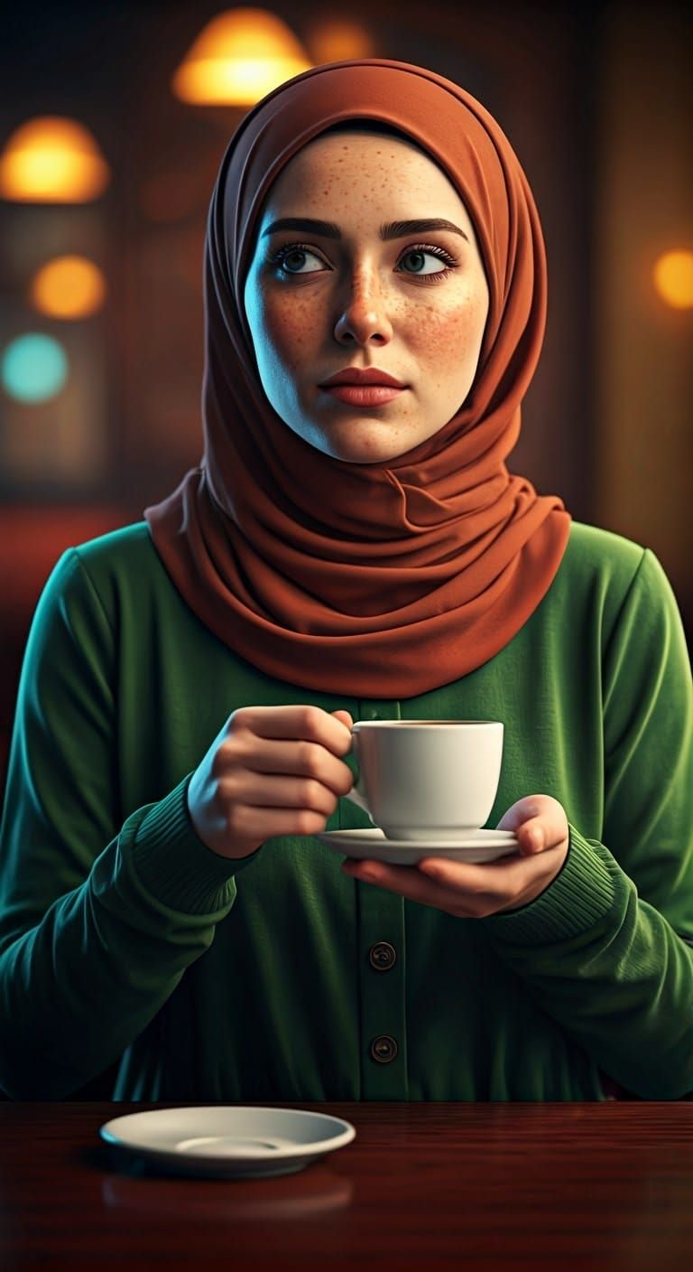 A Hyperrealistic Pop Art Portrait of a Freckled Irish Woman ...