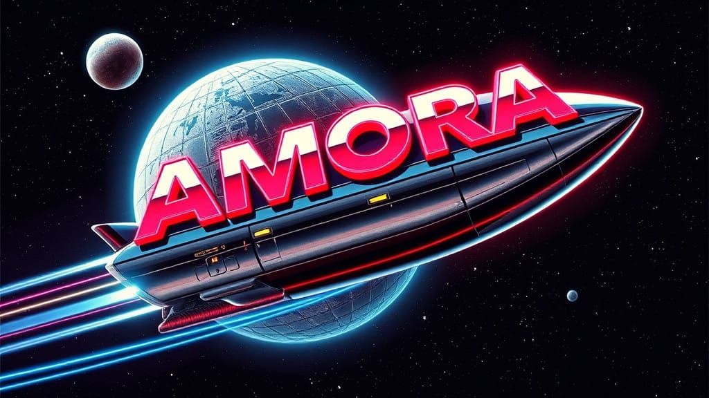 Vintage Futuristic Football Emblem on a Retro Spacecraft