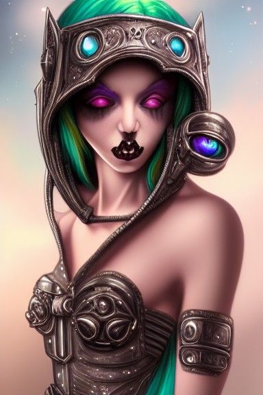 Beautiful Alien Space Demons in Gothic Disney Style