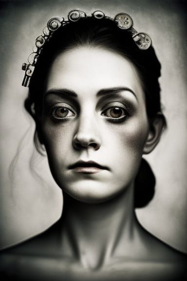 Steampunk Queen Victoria Portrait in Ambient Light