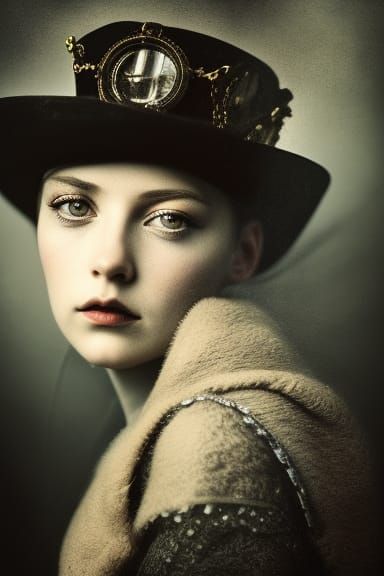 Steampunk Queen Victoria Portrait in Ambient Light