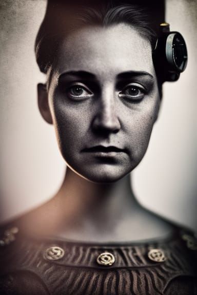 Steampunk Queen Victoria Portrait in Ambient Light