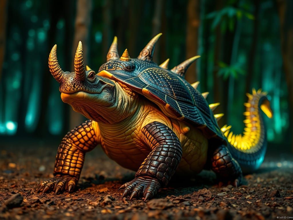 Fantastical Creature Emerge in Ink and Line Style