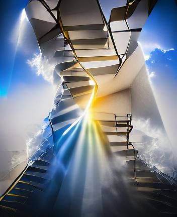 AI Interpretation of a Stairway