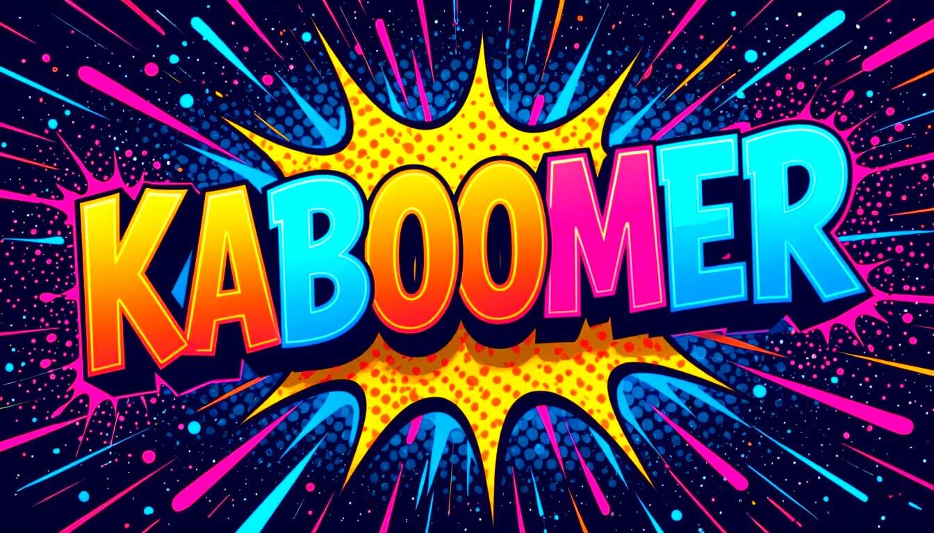 Kaboomer in Retro Comic Book Style