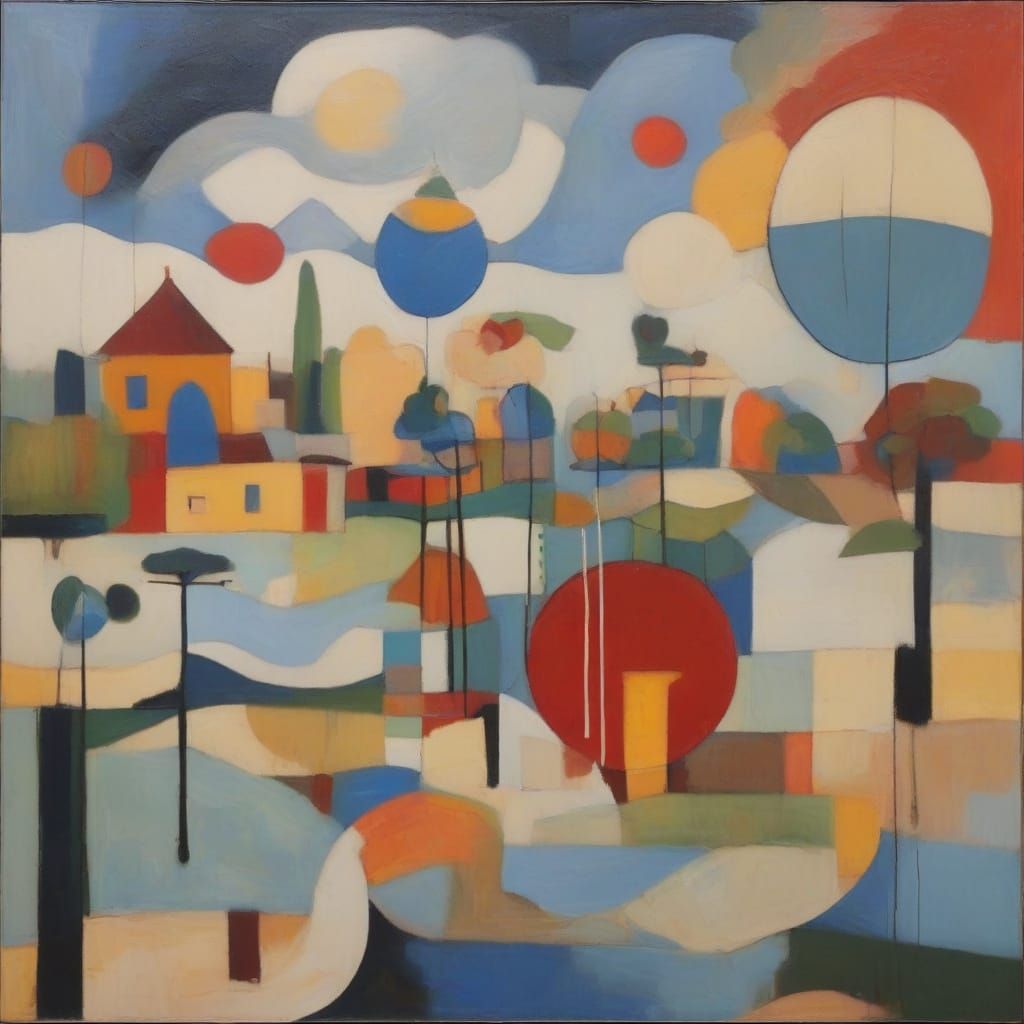 Surreal Floating Islands in Vast Sky