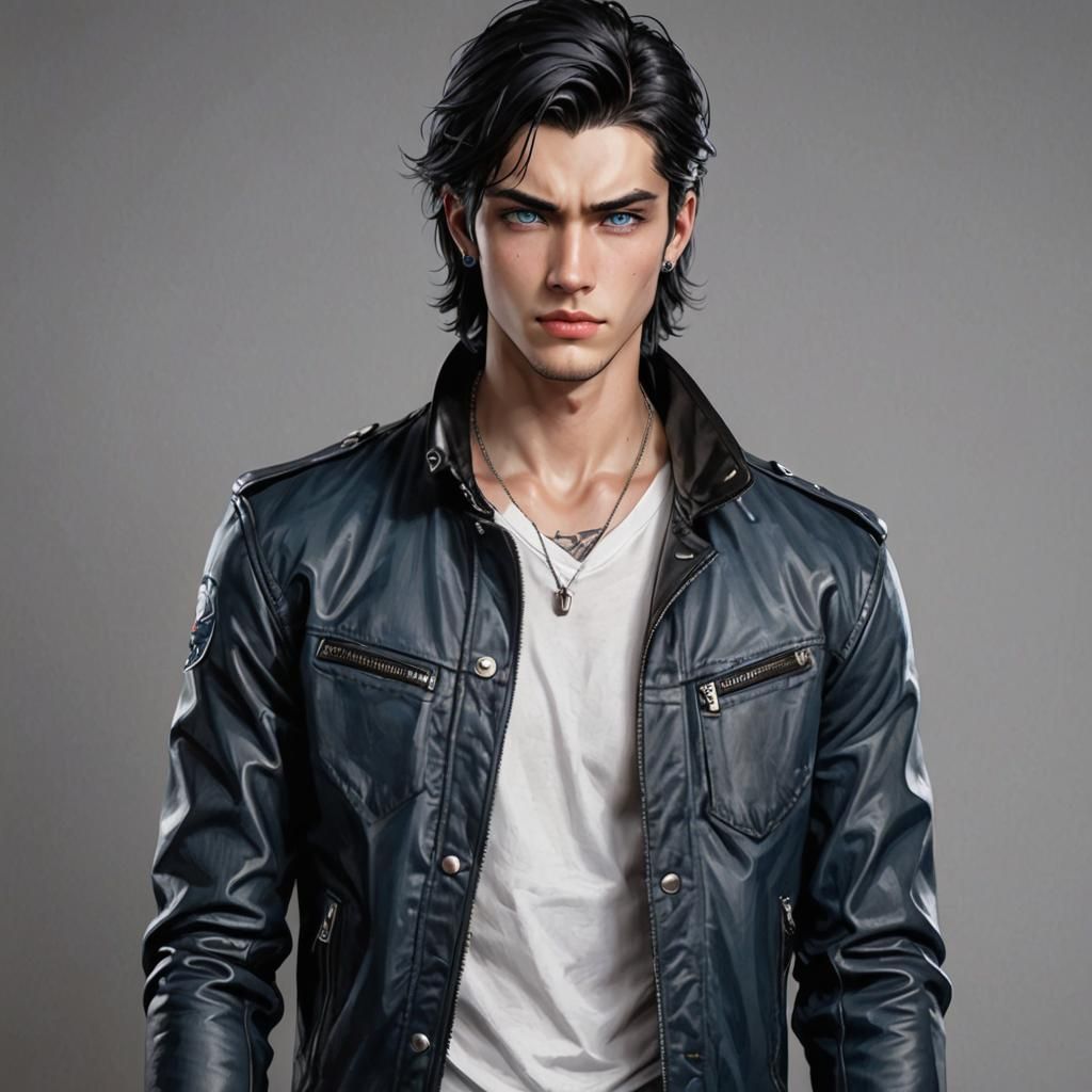 Black haired male oc