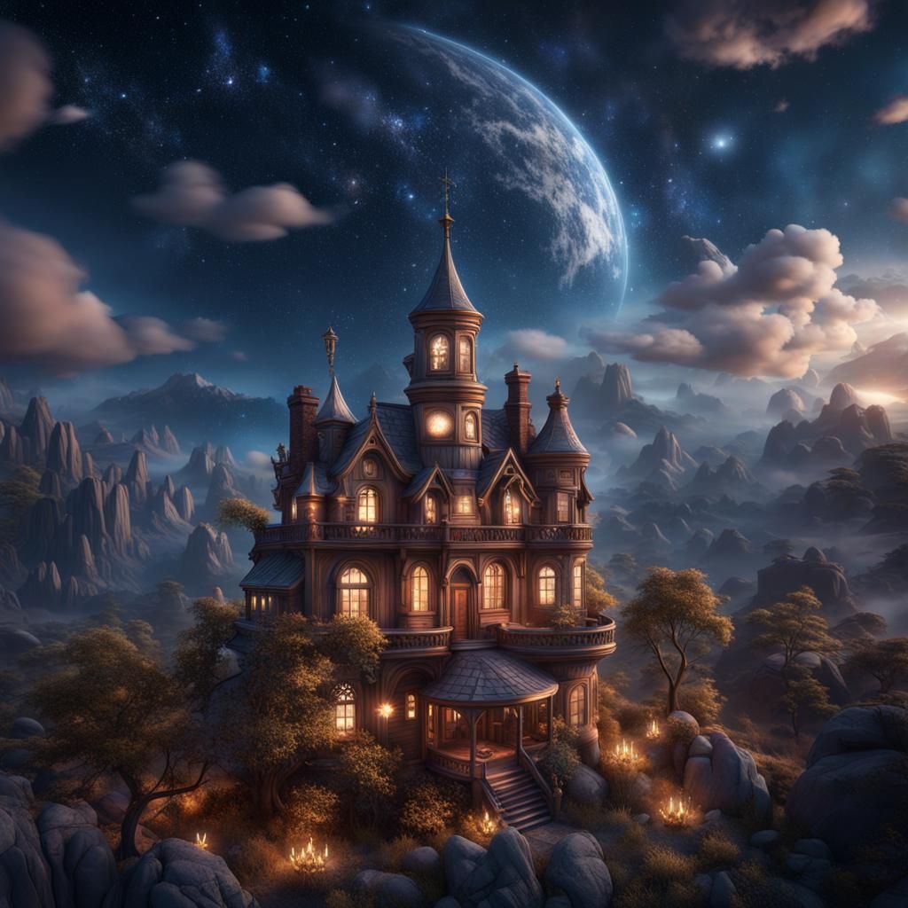 Fantastical Starry Sky Matte Painting in 8K