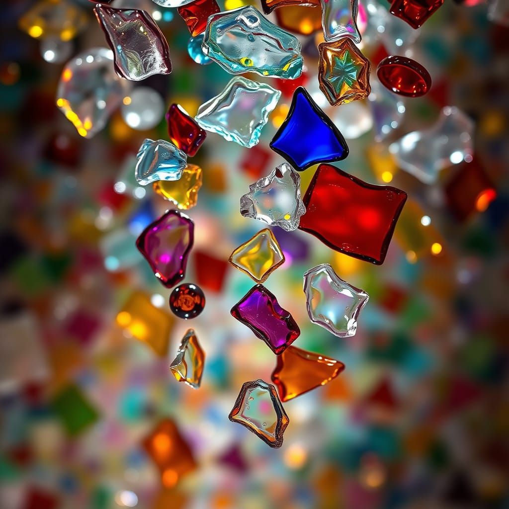 Dreamy Glass Kaleidoscope in Ethereal Atmosphere