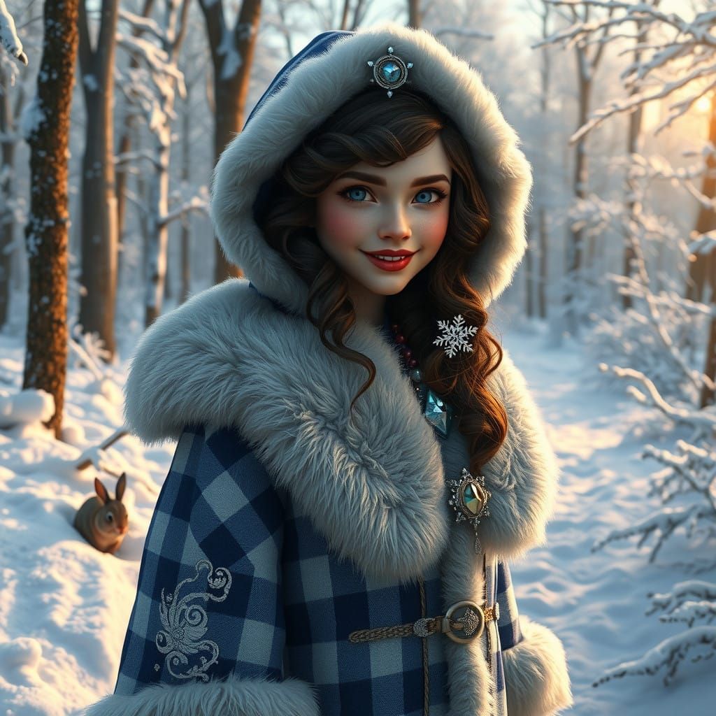 Dorothy in Winter Wonderland with Flurries of Silver