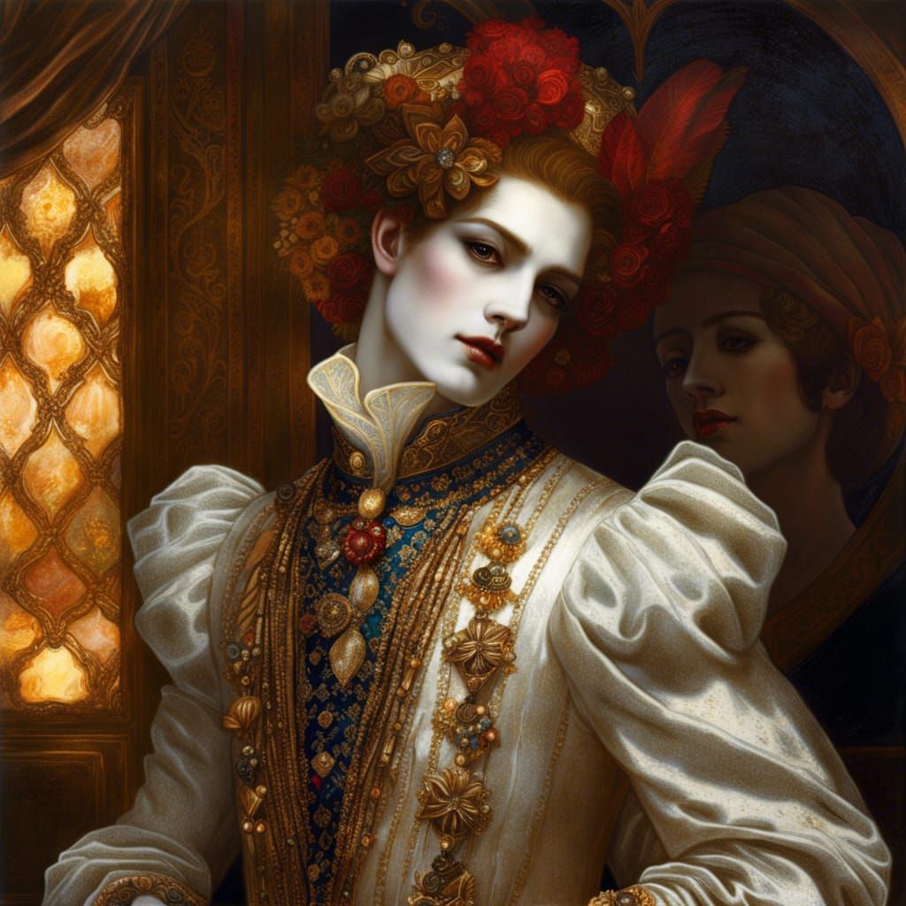 Commedia dell'arte Lovers in Shon-ai Anime Style