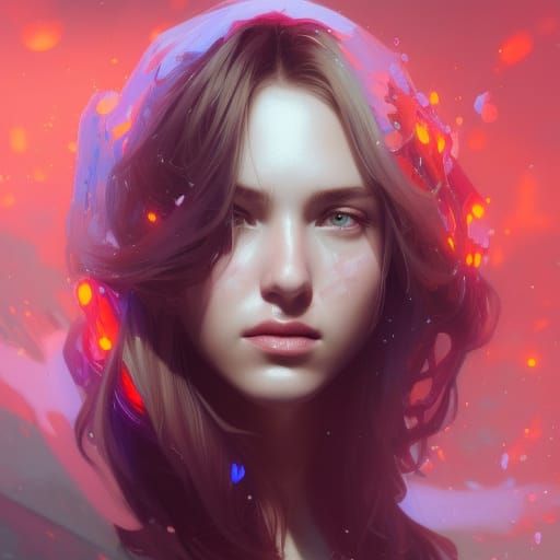 Detailed Sprite Portrait in Art Nouveau Style