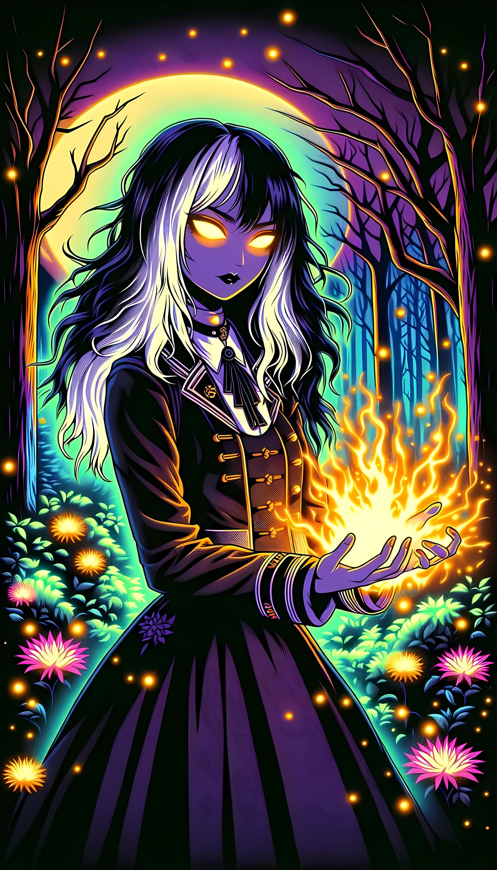 Goth Anime Girl: Supernatural Mystique (DALL-E 3)