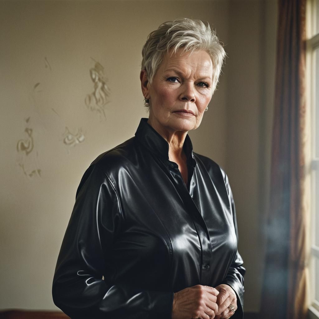 Dramatic Portrait of Woman with Whip, Soft Focus